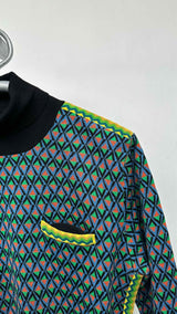 PRADA High-neck Geometric Sweater