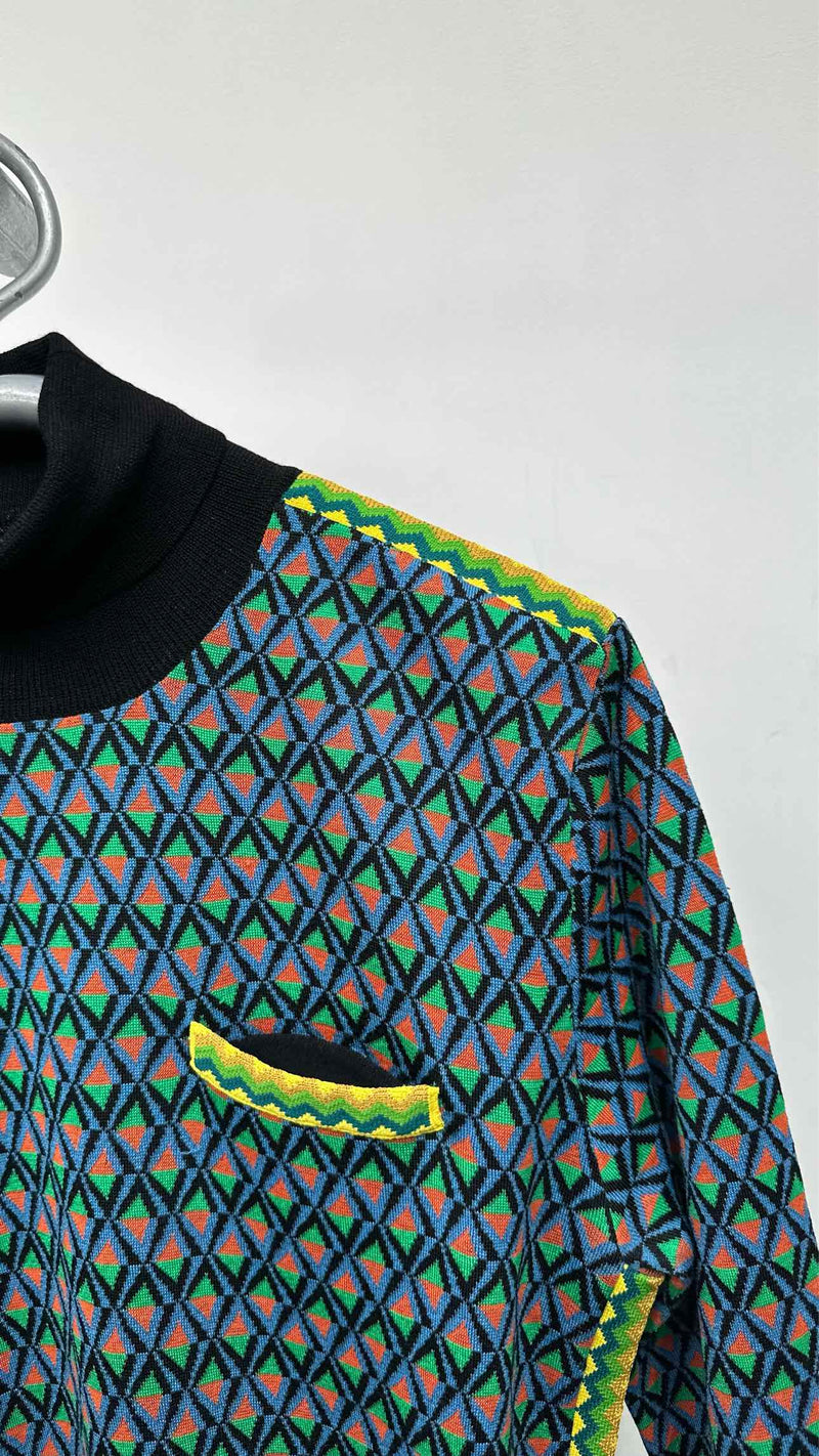 PRADA High-neck Geometric Sweater