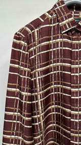 Salvatore Ferragamo Plaid Silk Shirt