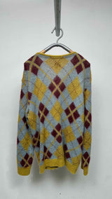 Needles Argyle Check Cardigan