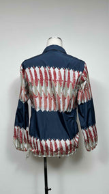Valentino Feather-Printed Coach Jacket