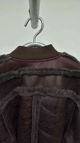 Rick Owens Girdered Shearling Bomber Jacket