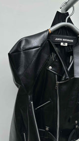 Junya Watanabe Faux-leather Reconstructed Star Biker Jacket