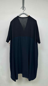 Daniela Gregis S/S Twotone Oversized Wool Dress