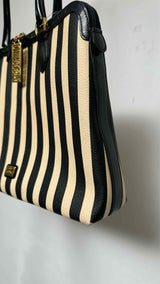 Moschino Stripe Leather Hand-Bag