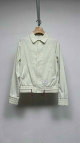 Thom Browne Stripe Seersucker Bomber Jacket