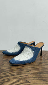 LOEWE Ripped Denim Mules