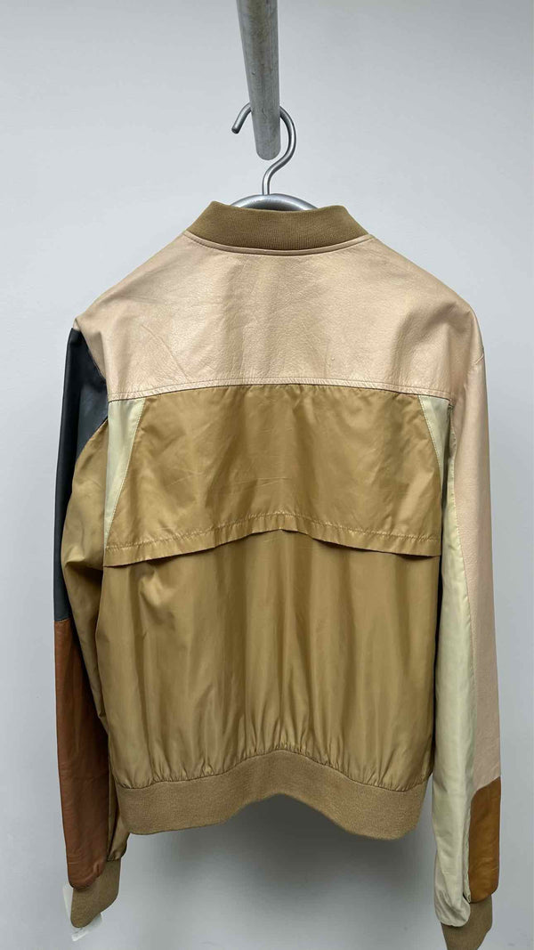 Margiela Leather Patchwork Bomber Jacket