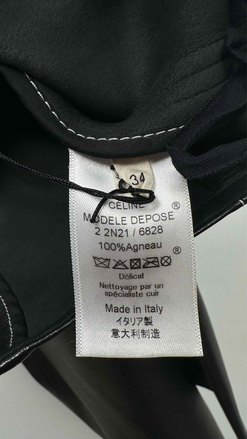 CELINE Leather Skirt