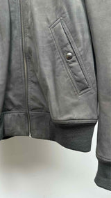 Rick Owens Leather Bomber Jacket