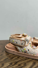 Chanel Tweed Lambskin Dad Sandals