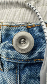Ben Taverniti Avantgarde Deconstructed Denim-paneled Skirt