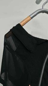 Junya Watanabe Asymmetrical Sheer-Detail Dress