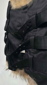 Zucca Multi-Belted Fur-lined Cape
