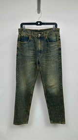 Martine Rose Rhinestone Crystal Gem Jeans