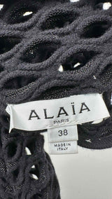 Alaia High-neck Fish-net Sweater