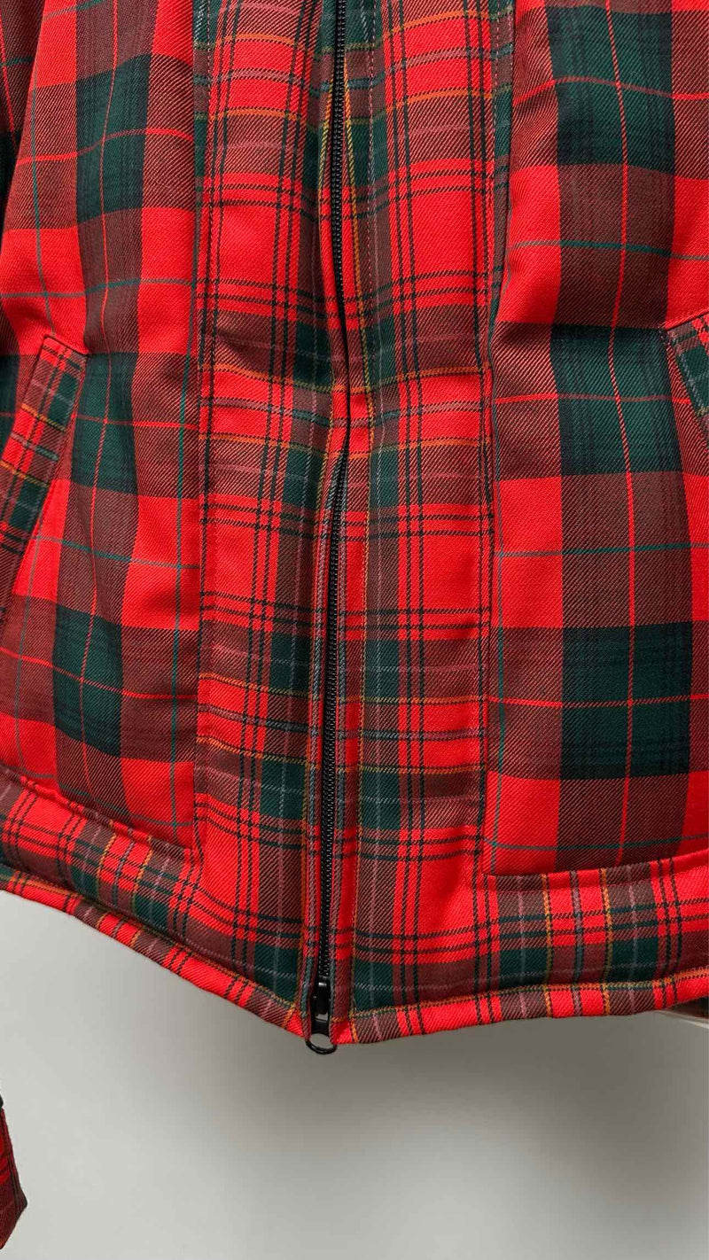 REGULATION Yohji Yamamoto Cropped Plaid Down Jacket