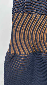 Issey Miyake Wavy-pleated Two-tone Hybrid Skirt