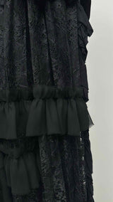 Tao Comme Des GarÃ§ons Lace Ruffle Apron Over Skirt