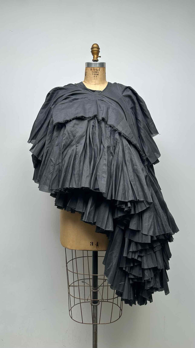 Comme Des Garçons Pleats-detailed Asymmetric Tunic