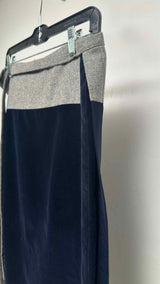 Comme Des Garcons Two-tone Velvet Wrap Skirt