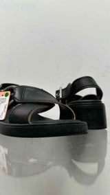 Miu Miu Bleached Leather Buckled Sandals