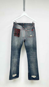 Acne Studios Re-Edition Worn Distressed Bootcut Jeans
