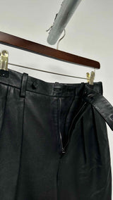 Saint Laurent Pleated Leather Pants