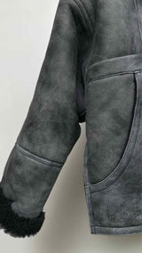 Sandro Shearling Short Coat