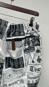 Kapital Combed Burberry Pueblo Newspaper-printed Easy Shorts