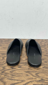 Saint Laurent Leather Plaza Mules
