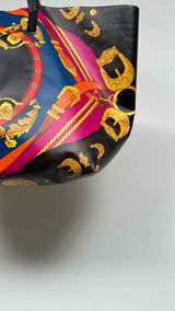 Versace Heritage Print Leather Tote Bag
