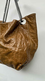 Marni Crinkled Slouchy Leather Hobo Bag