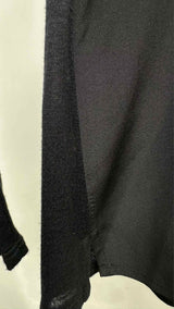 The Row L/S Open-Neck Hybrid Sheer Top
