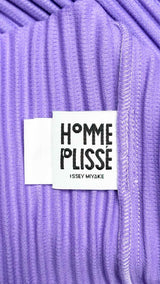 Homme Plisse Two-tone Pleated Collar-less Jacket