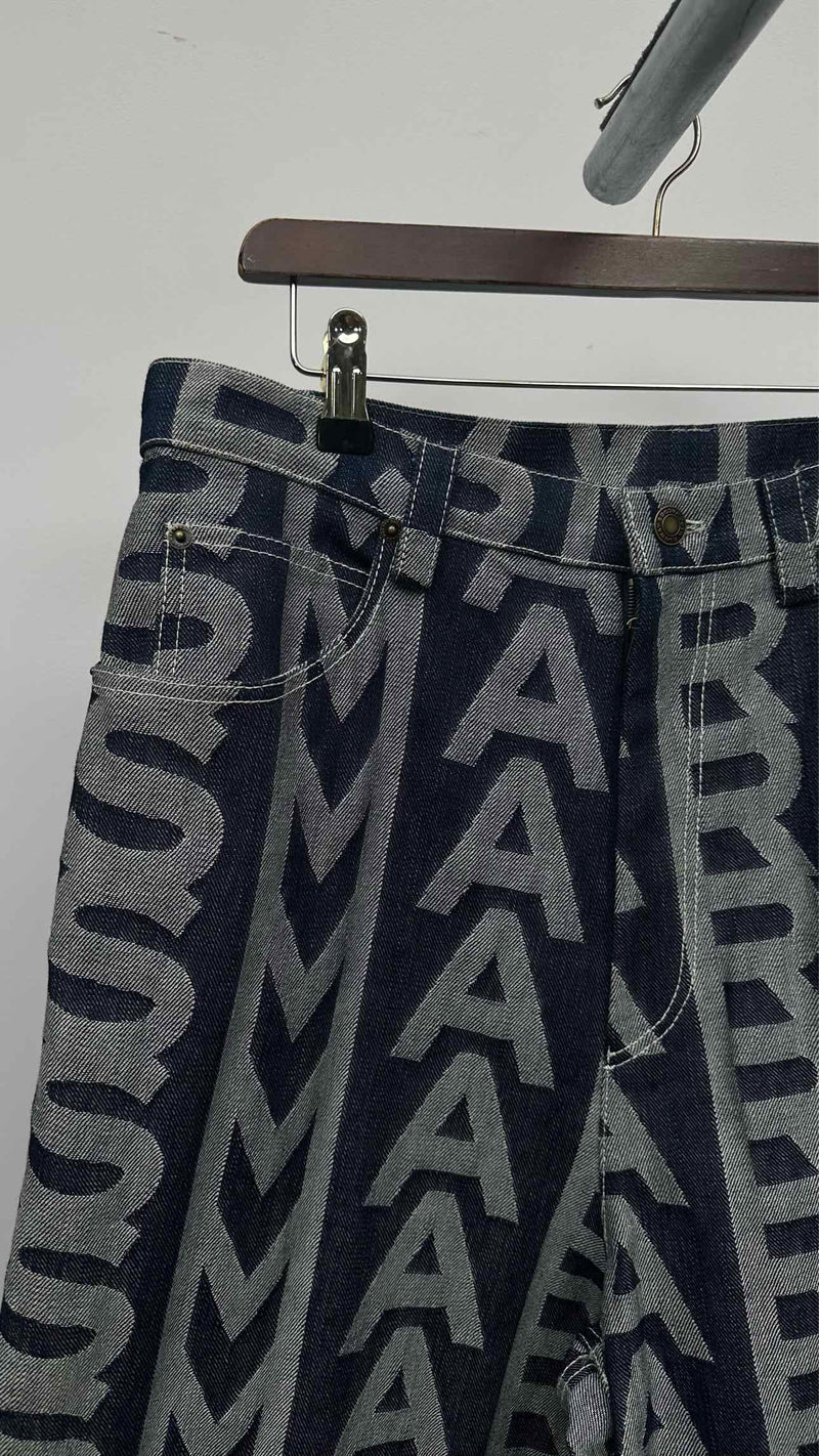 Marc Jacobs Monogram Wide Flare Jeans