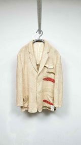 Yohji Yamamoto Pour Homme Raw-silk Tweed Blazer Jacket