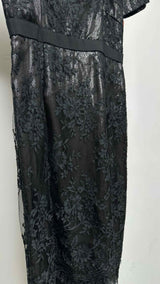 Carolina Herrera Floral Lace Scallop Midi Dress