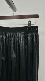 Noir Kei Ninomiya Asymmetrical Pleated Quilted Skirt