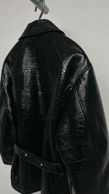 Courreges Zipped Vinyl Maxi Blouson Jacket