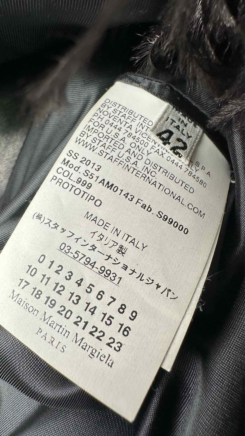 Margiela Leather / Feather Coat