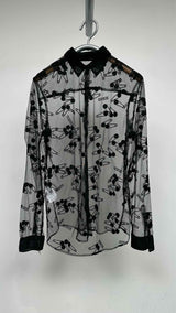 Versus Safety-pin Embroidered Mesh Shirt