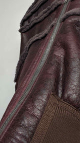 Rick Owens Girdered Shearling Bomber Jacket