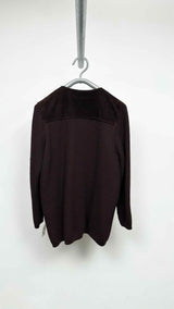 Gucci Suede-hybrid Rib-knit Cardigan
