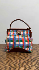 Vivienne Westwood Abbey Plaid Frame Bag
