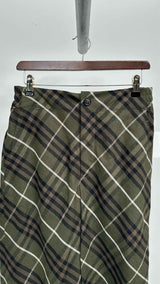 Burberry Plaid Linen Wide Pants