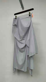 Issey Miyake Asymmetrical Draped Sheer Midi Skirt