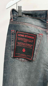 Acne Studios Re-Edition Worn Distressed Bootcut Jeans