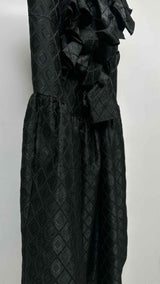 Comme Des Garcons S/S Bow-detailed Geometric Jacquard Maxi Dress