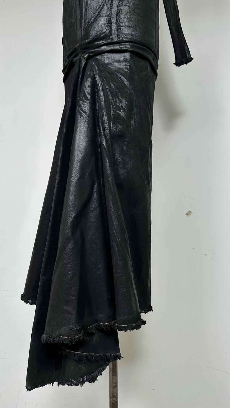 Rick Owens Waxed Back-Open L/S Dress